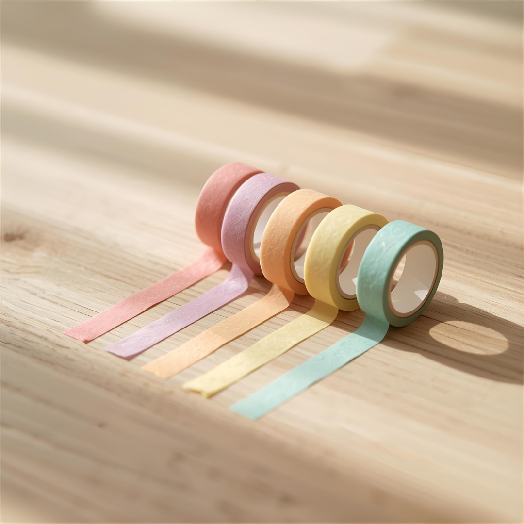 Cute patterned washi tape for journaling, scrapbooking, and DIY crafts