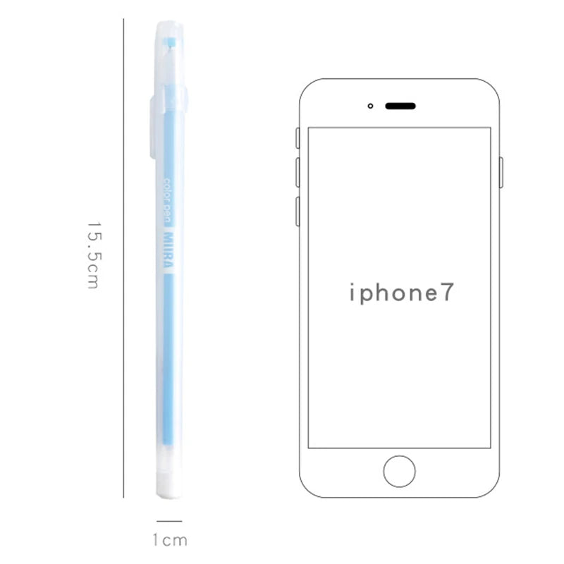 Kawaii Aesthetic Color Gel Pen Set - Stylish Stationery for Students and Diaries