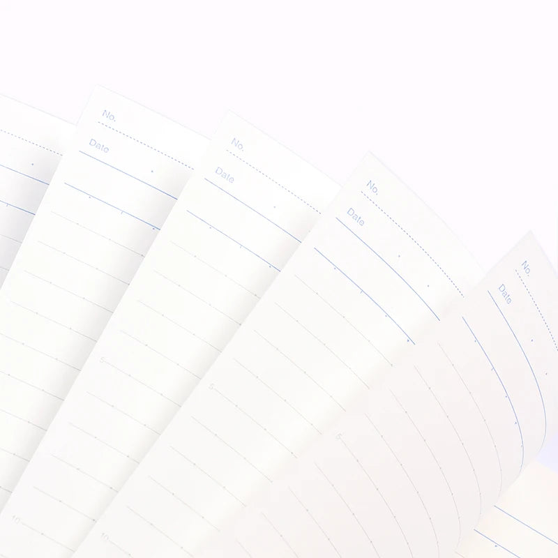 White paper sheets with grid lines on a white background
