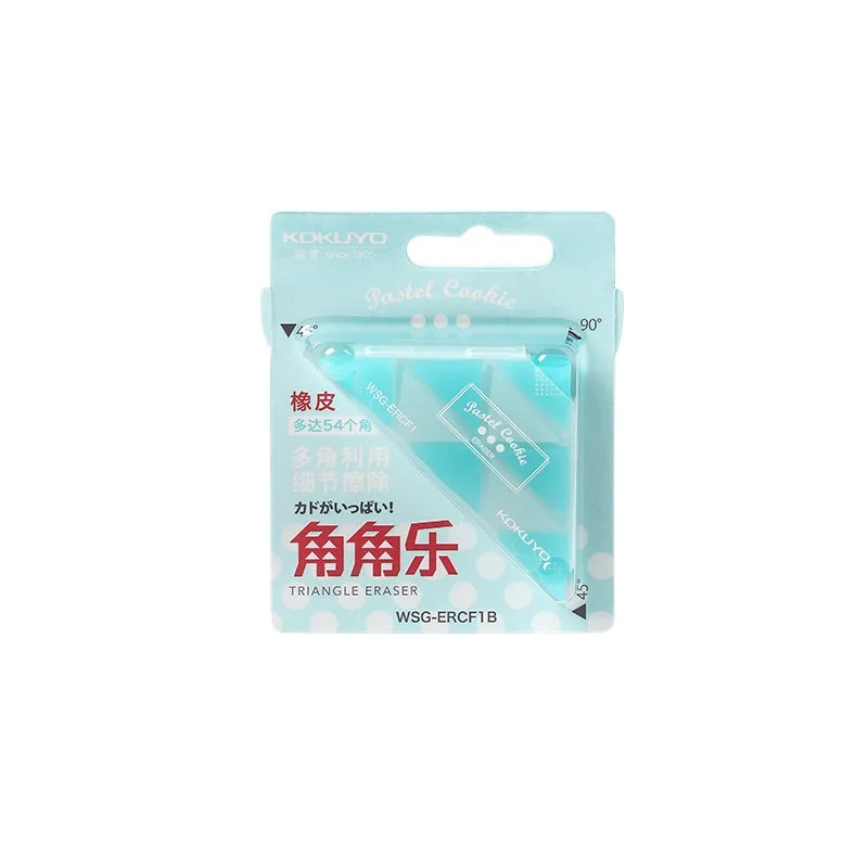 kokuyo eraser triangle bentopop blue