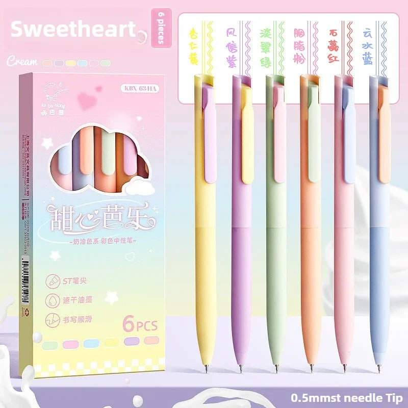 Gel Pen Set 0.5 mm 5 pcs Kawaii colours