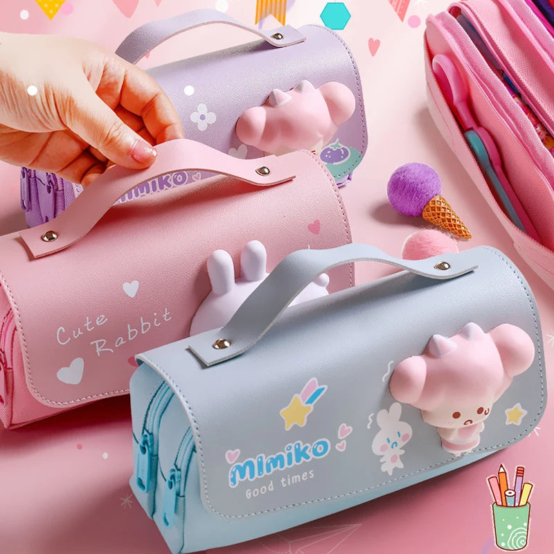 Pencil Case Kawaii 3D 2 Compartments Waterproof