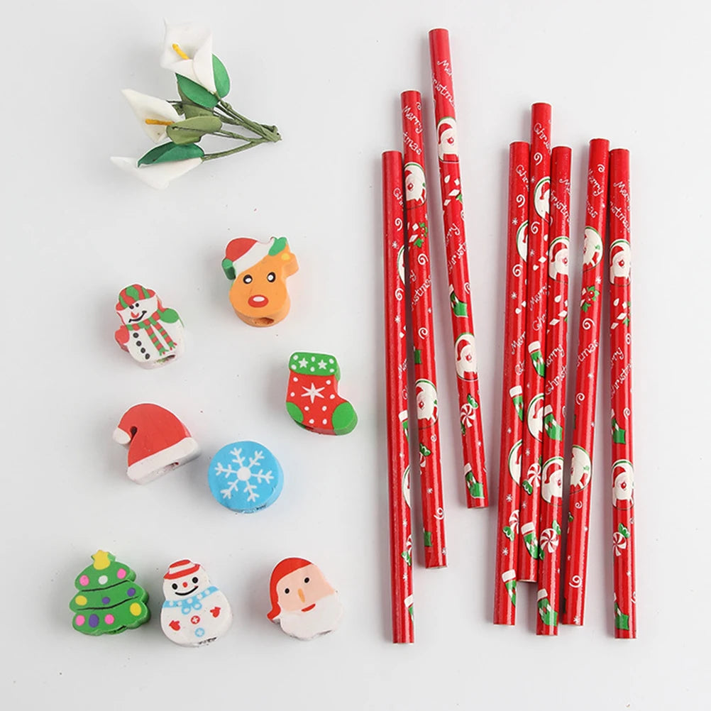Pencil with Eraser Christmas 12 or 24 pcs Kawaii