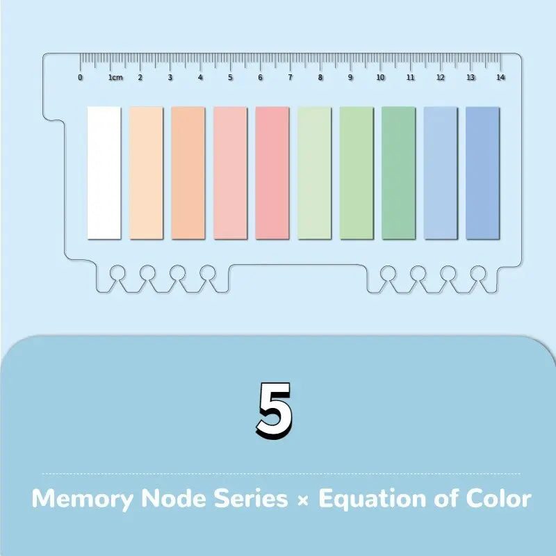 Bentopop  color swatch of sticky notes in pastel colors on a light blue background, featuring the text 'Memory Node Series x Equation of Color'.