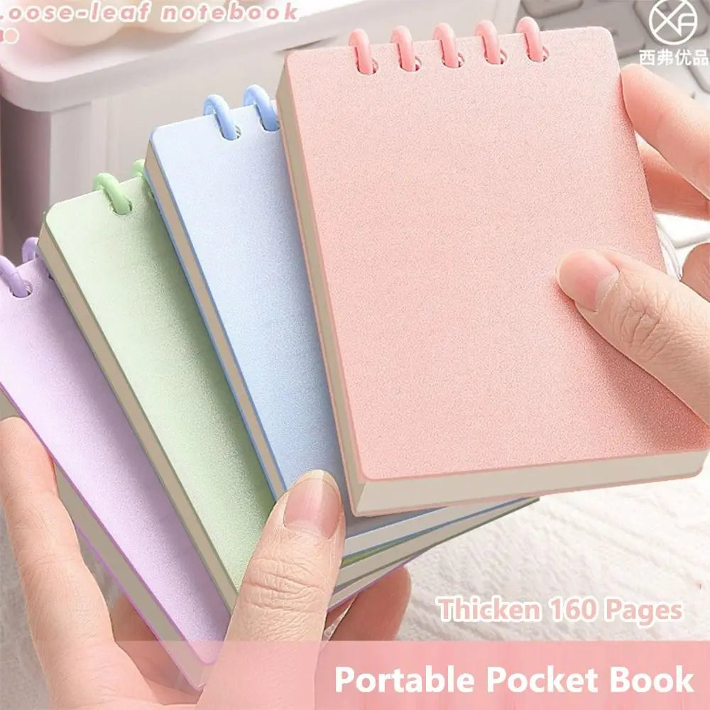 Mini Notebooks A7 Pocket Loose-leaf Square Notepad Horizontal Line