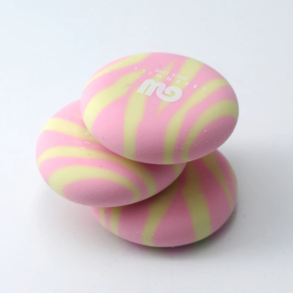 Round multicolored eraser perfect shape