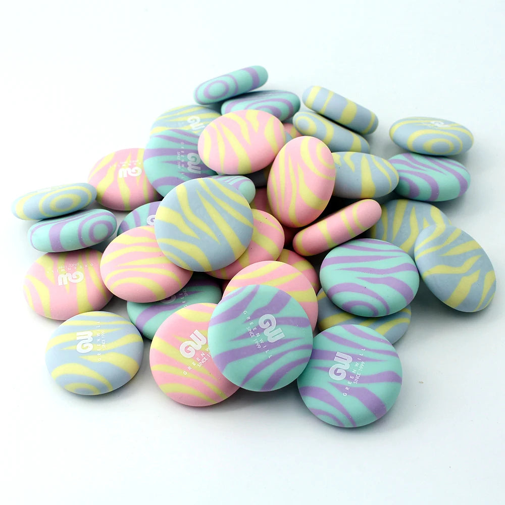 Round multicolored eraser perfect shape