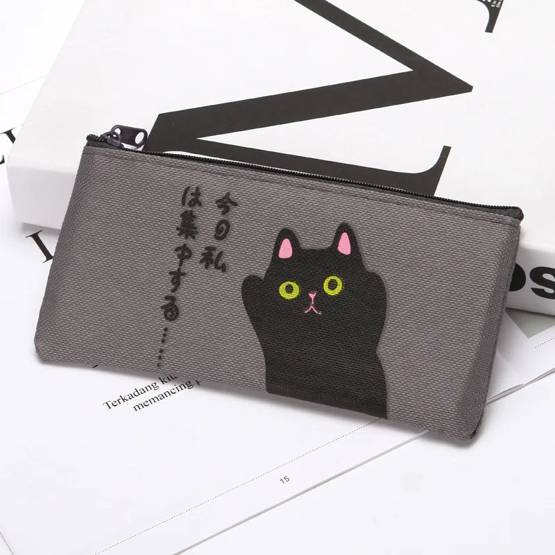 Pencil Case Kawaii Cat Japanese Canvas