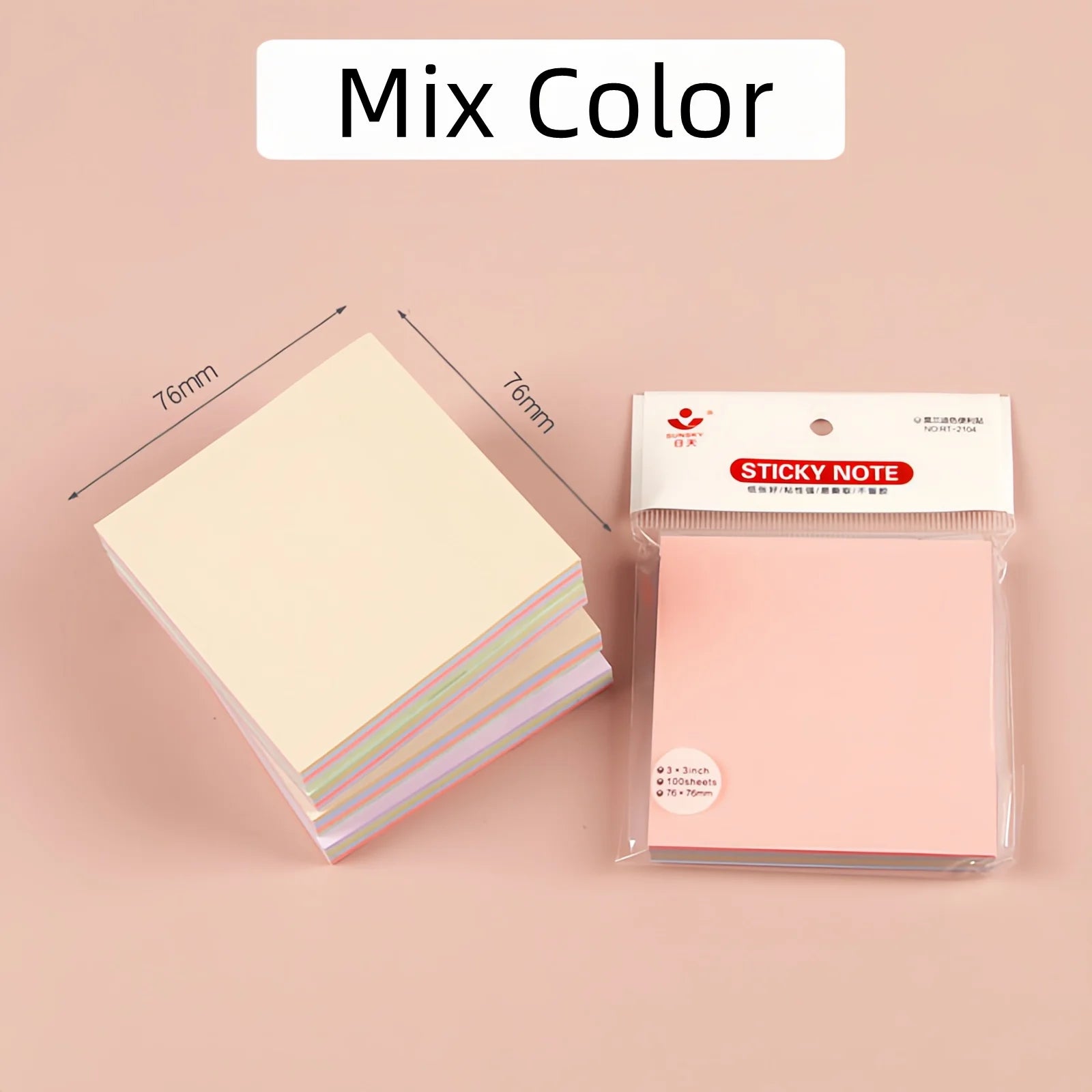 Sticky Notes 100 Sheets Pastel Fun Kawaii