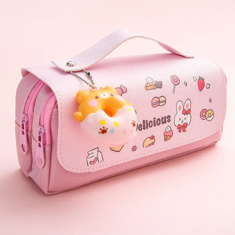 Pencil Case Kawaii 3D 2 Compartments Waterproof