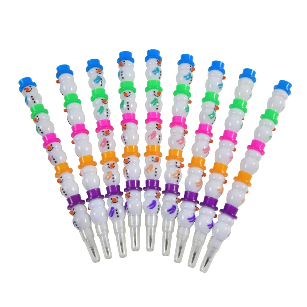 Detachable Pencils Christmas Snowman 9 pcs Kawaii