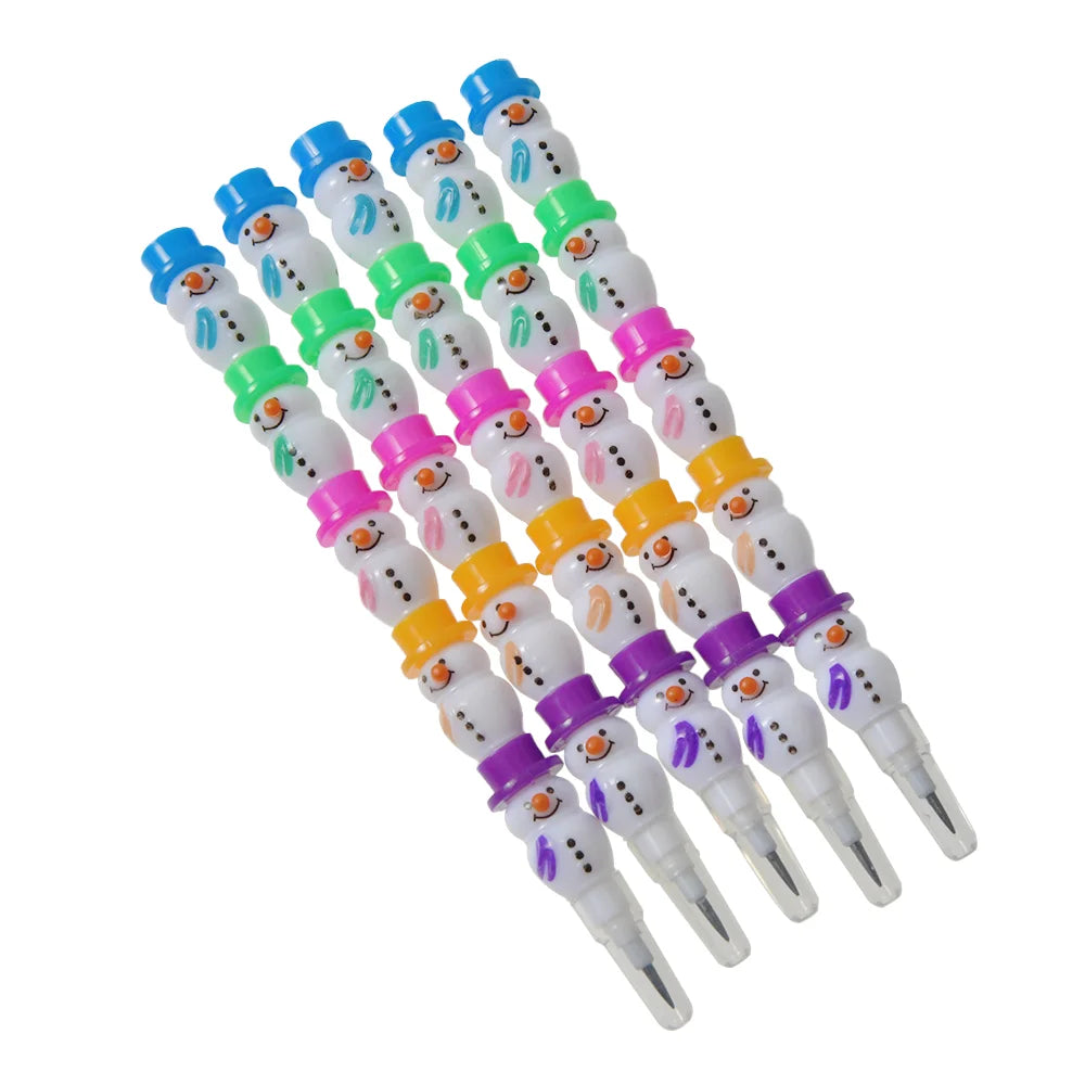 Detachable Pencils Christmas Snowman 9 pcs Kawaii