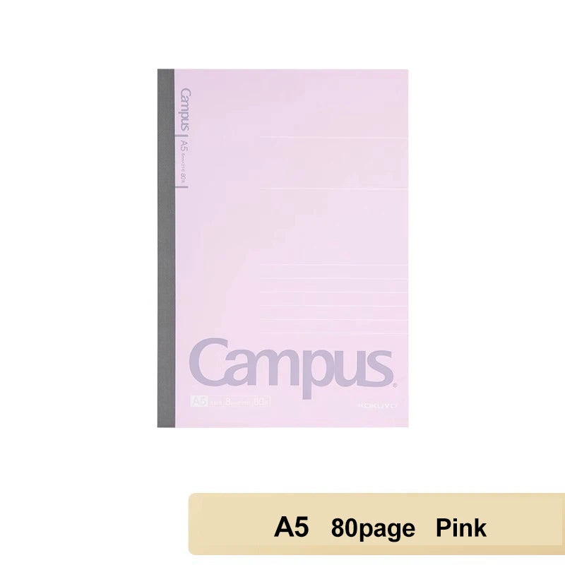 Japan KOKUYO Notebook 80 Pages Campus B5/A5 Soft Surface Wireless Binding Horizontal Line School Office Stationery