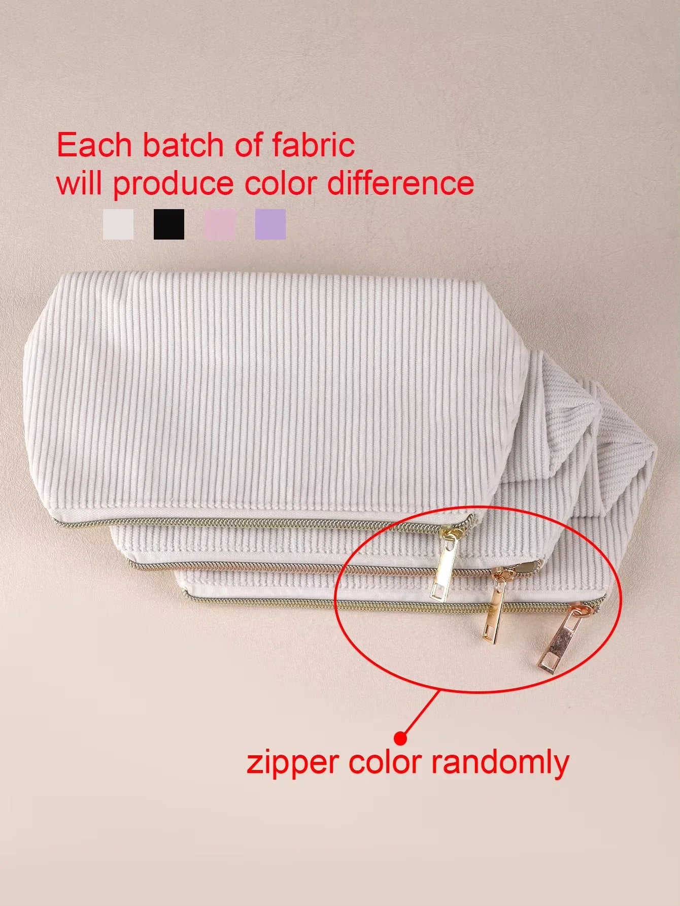 Pencil Case Solid Color 1pc Large Capacity
