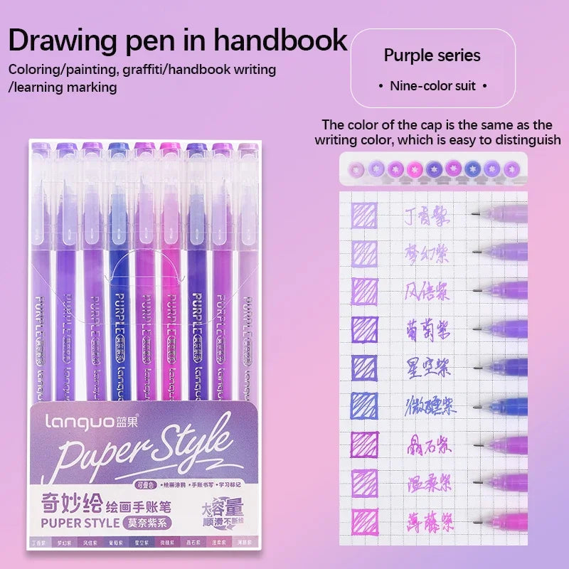 Gel Pen Set Kawaii Color 6/9pcs