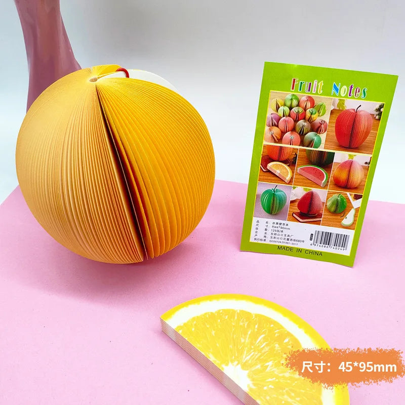 Sticky Notepads 125 Sheets Fruits Kawaii