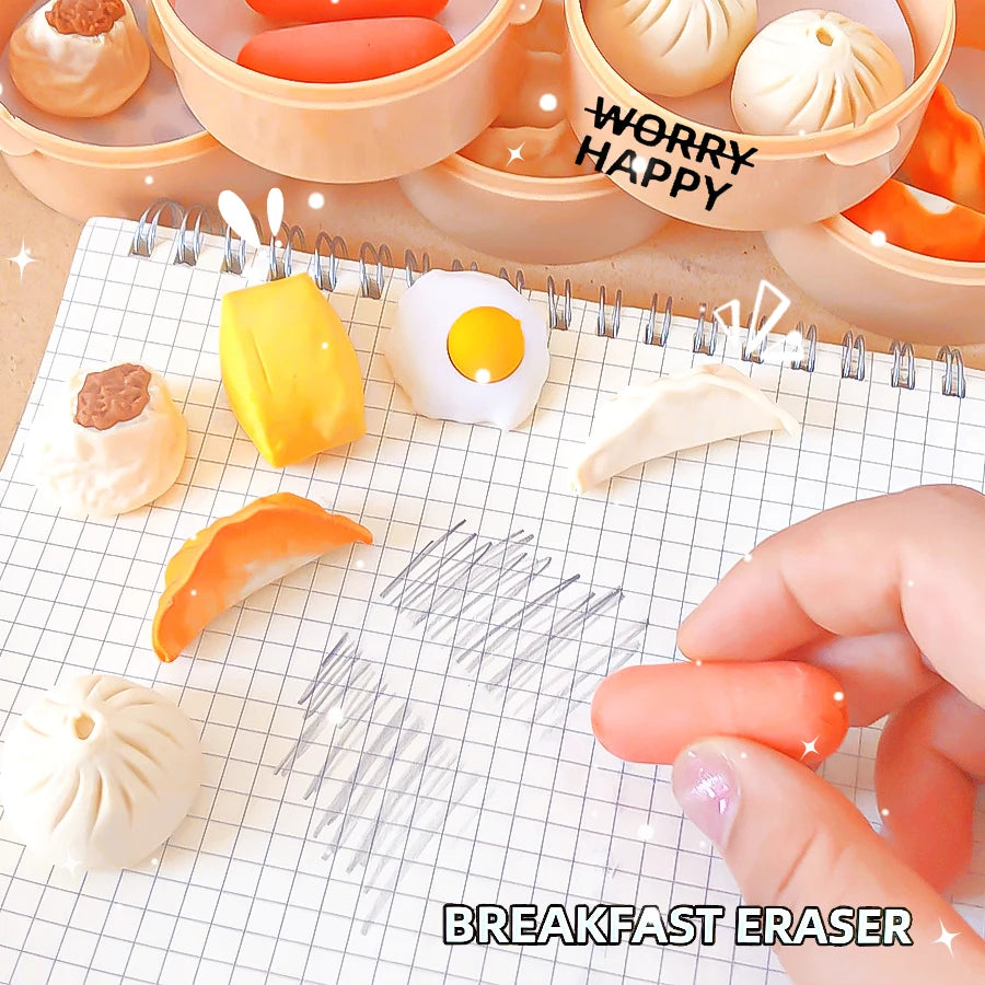 Eraser Set Chinese Food Random Fun Kawaii