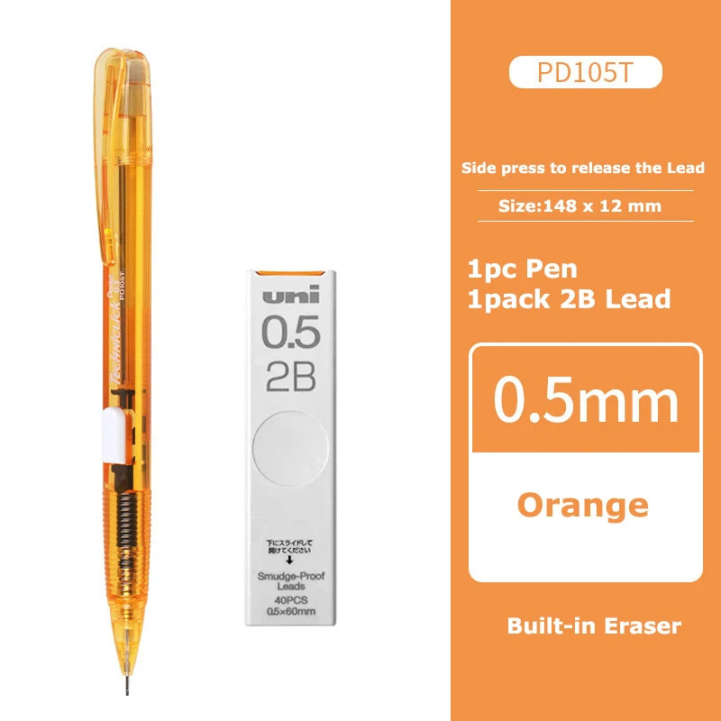 Mechanical Pencil PENTEL 0.5mm Transparent Anti Slip Japanese