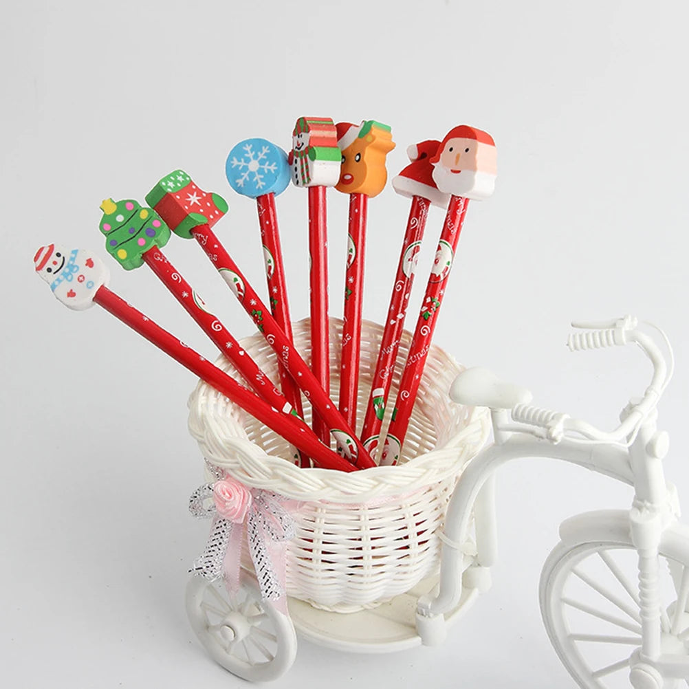 Pencil with Eraser Christmas 12 or 24 pcs Kawaii