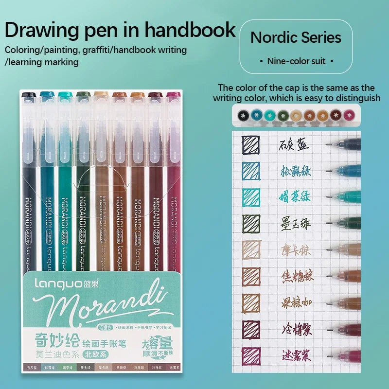 Gel Pen Set Kawaii Color 6/9pcs