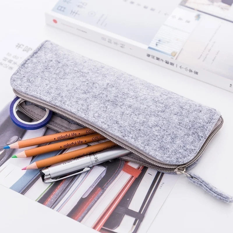 Felt Pencil Case Stationery Office