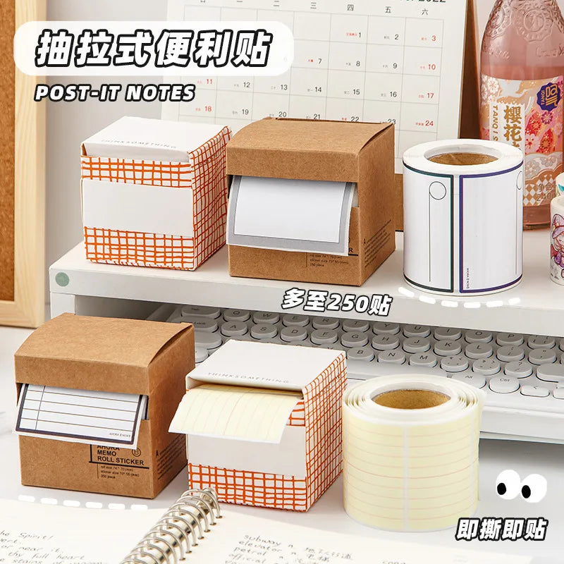 Sticky Notes Pull out from box Kawaii