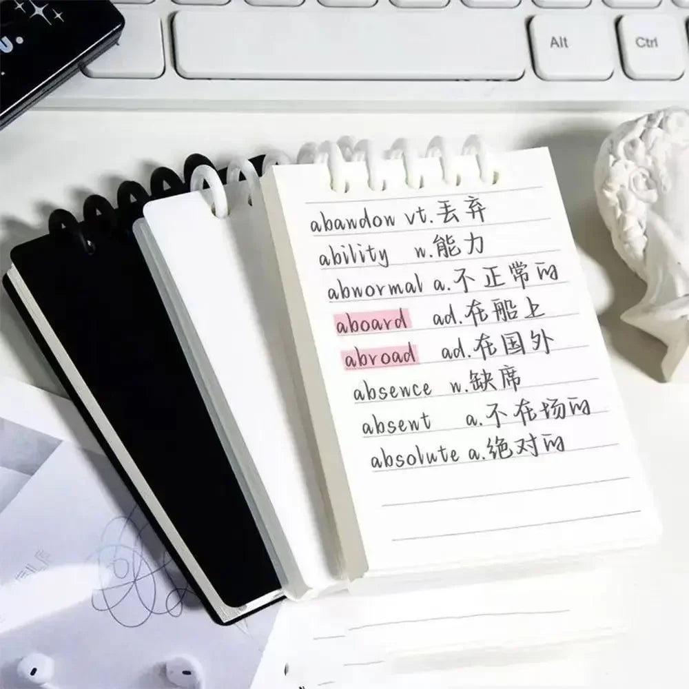 Mini Notebooks A7 Pocket Loose-leaf Square Notepad Horizontal Line