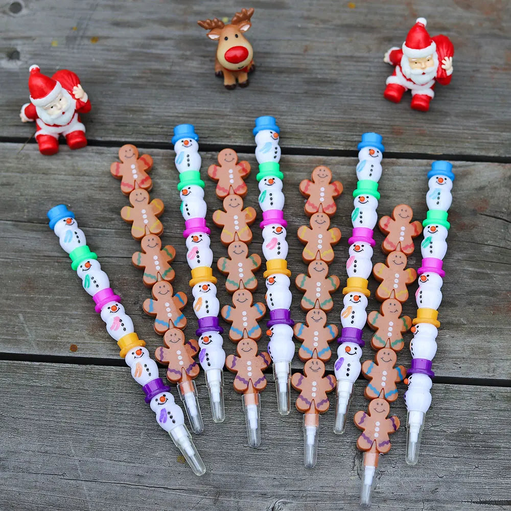Detachable Pencils Christmas Snowman 9 pcs Kawaii
