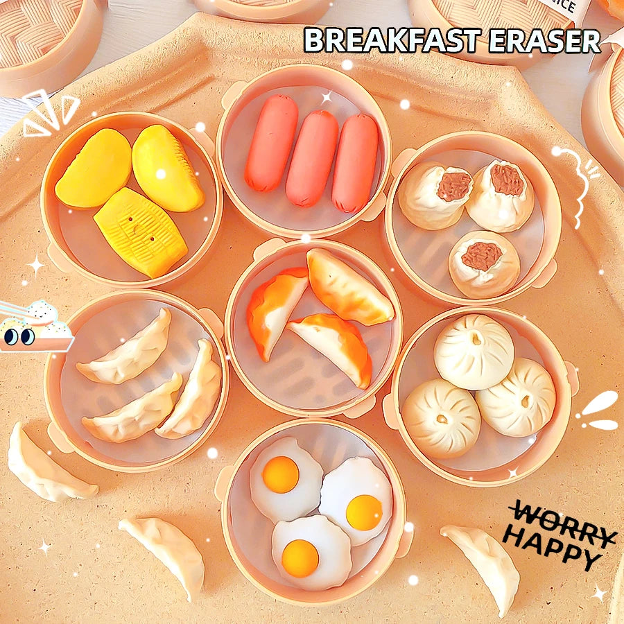 Eraser Set Chinese Food Random Fun Kawaii