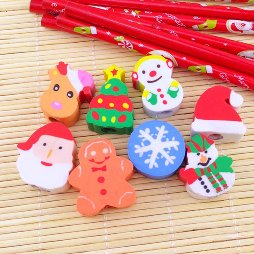 Pencil with Eraser Christmas 12 or 24 pcs Kawaii