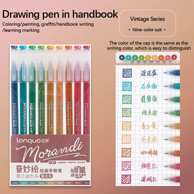Gel Pen Set Kawaii Color 6/9pcs