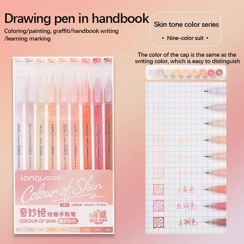 Gel Pen Set Kawaii Color 6/9pcs
