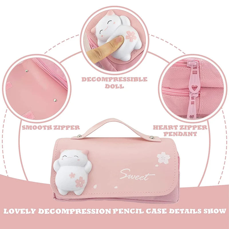 Pencil Case Kawaii 3D 2 Compartments Waterproof