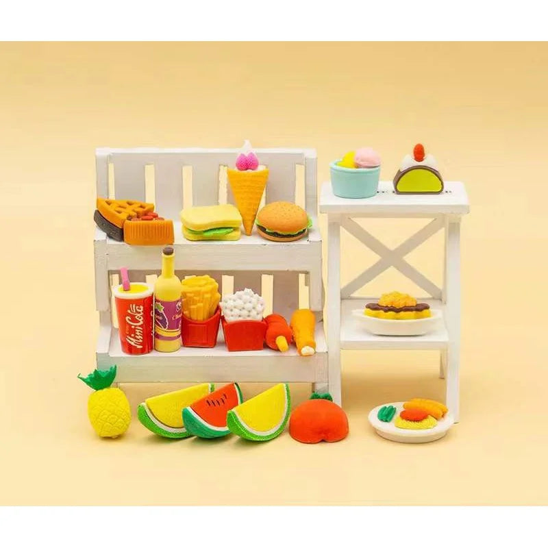 Eraser Set Food Snack Lunch Box Kawaii