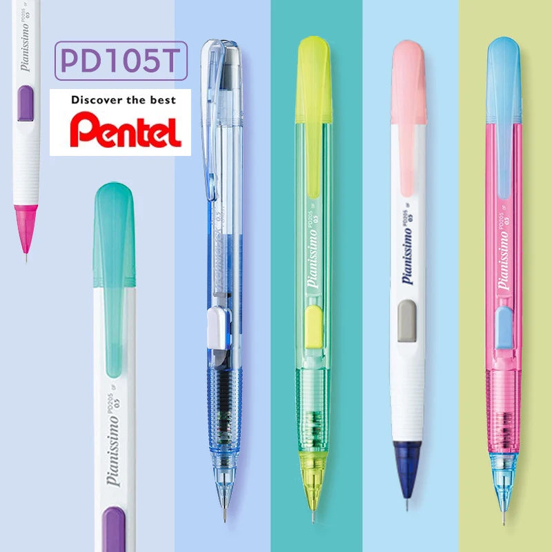 Mechanical Pencil PENTEL 0.5mm Transparent Anti Slip Japanese