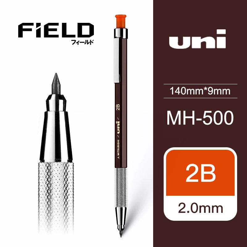 Uni MH-500 2B pencil with Field branding on a white background
