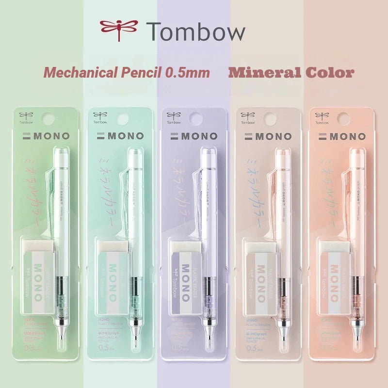 TOMBOW MONO Mechanical Pencil Eraser Set 0.5mm Pastel Limited Edition Japanese Stationery