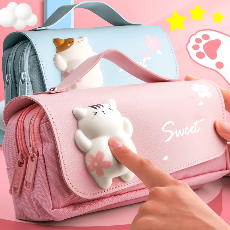 Pencil Case Kawaii 3D 2 Compartments Waterproof