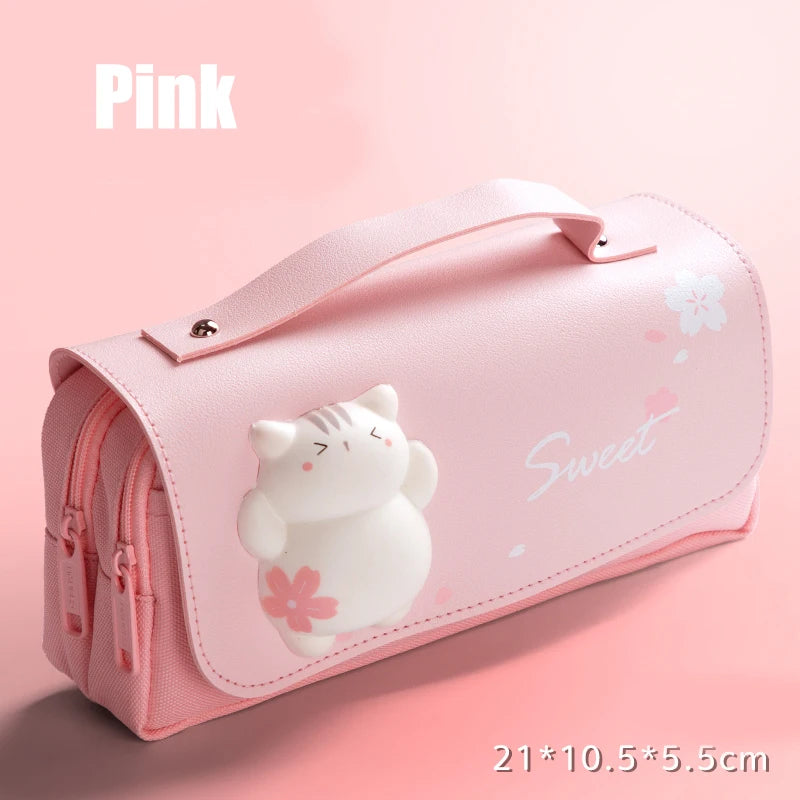 Pencil Case Kawaii 3D 2 Compartments Waterproof
