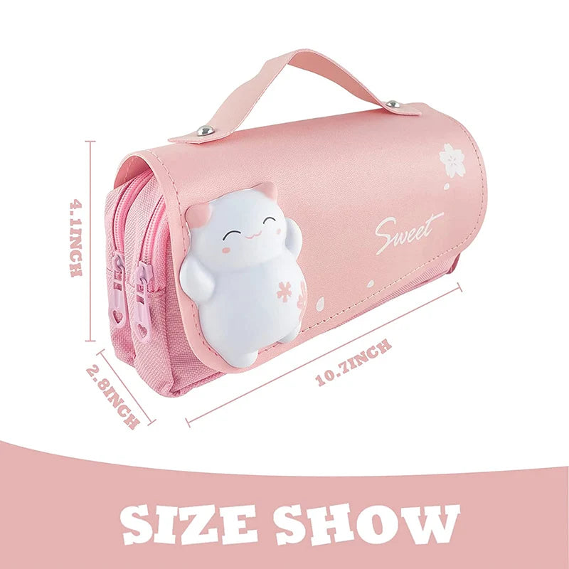 Pencil Case Kawaii 3D 2 Compartments Waterproof