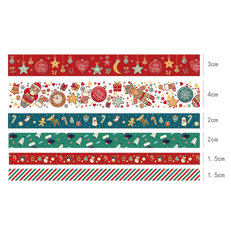 Washi Tape Christmas 6/8 pcs Japanese