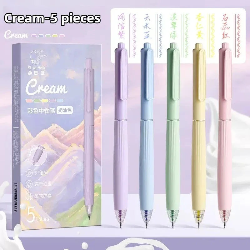 Gel Pen Set 0.5 mm 5 pcs Kawaii colours
