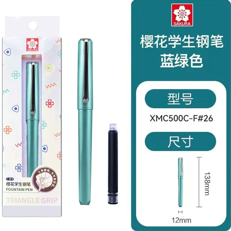 Fountain Pen SAKURA 0.5mm Refillable with Ink Cartridge Japanese