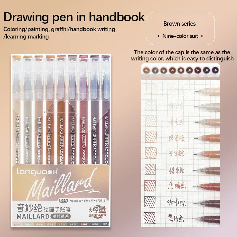 Gel Pen Set Kawaii Color 6/9pcs