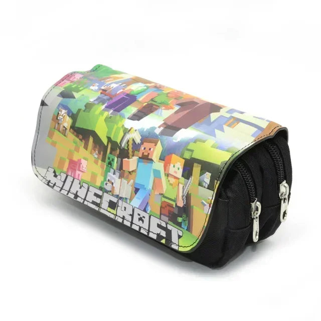 Pencil Case Canvas Minecraft Kawaii