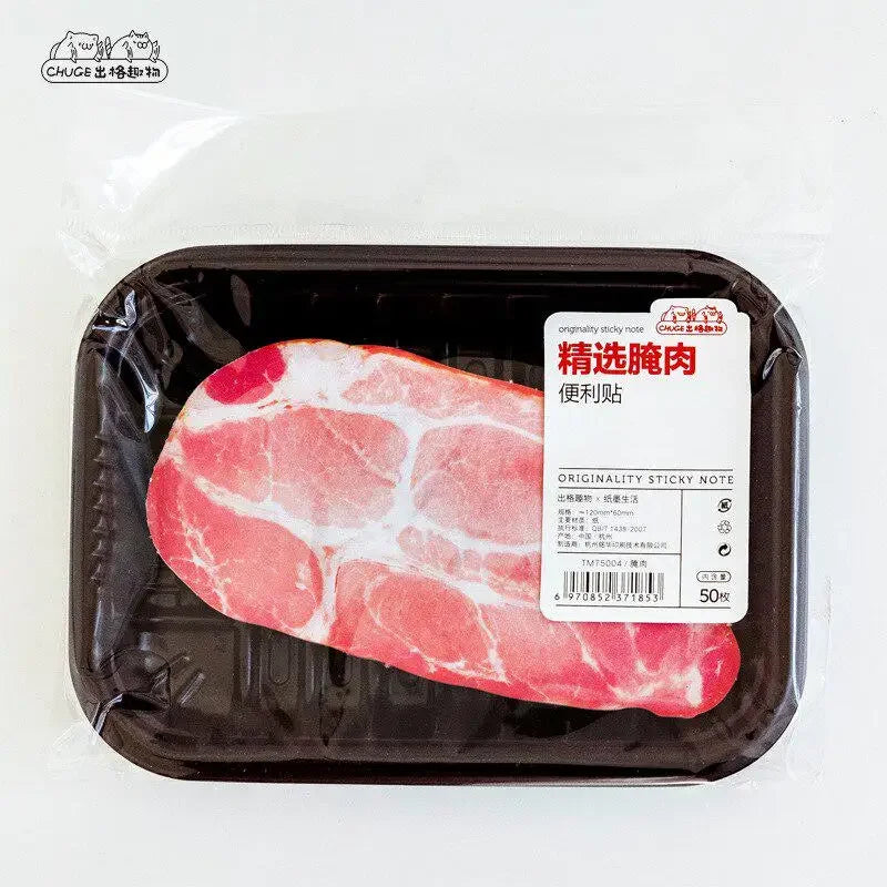 Sticky Notes Meat Shape Fun Kawaii