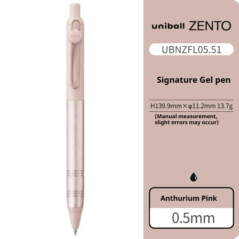 UNI-ball ZENTO Aluminum Grip Metal Pen,0.38/0.5mm With Original Refills