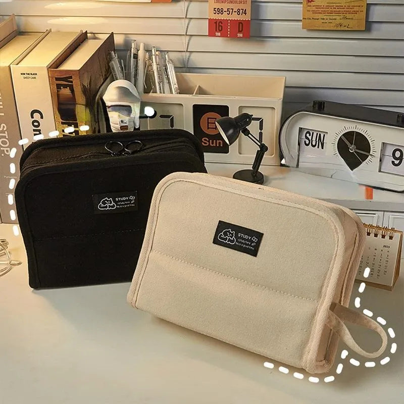 Pencil Case Canvas 1 Compartment Kawaii