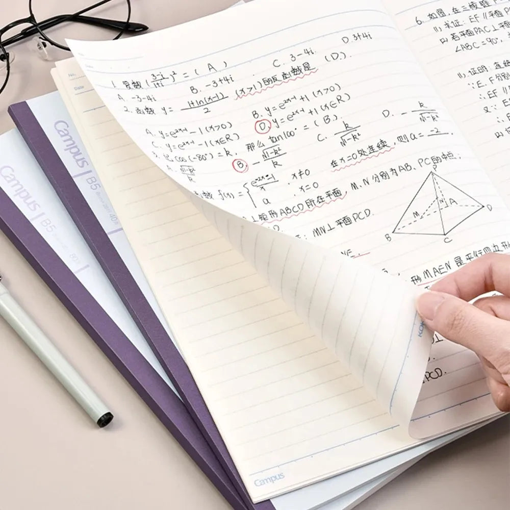 Japan KOKUYO Notebook 80 Pages Campus B5/A5 Soft Surface Wireless Binding Horizontal Line School Office Stationery