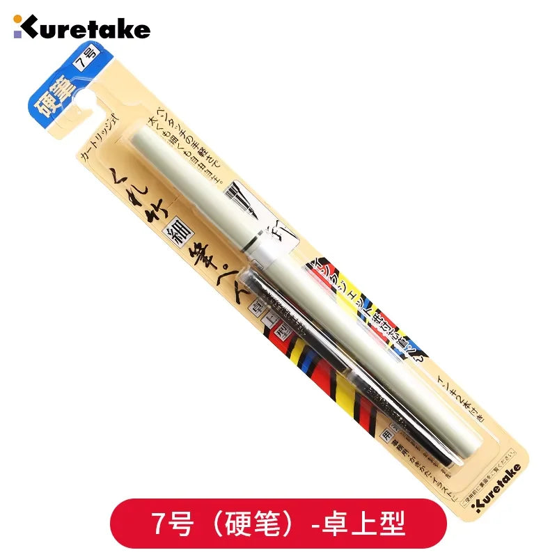 Japan ZIG Kuretake Fude Brush Pen, Medium tip marker, Black Ink Refillable